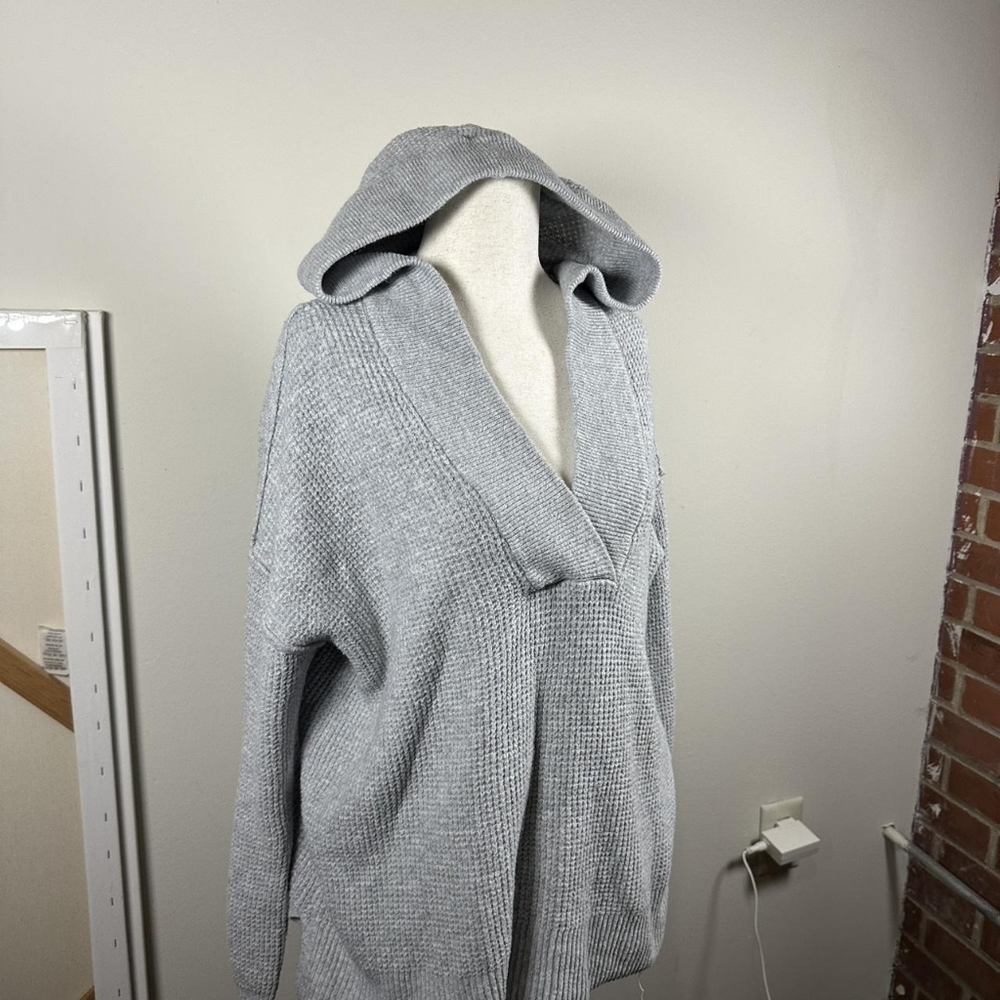 Aerie Light Gray Hooded Cardigan